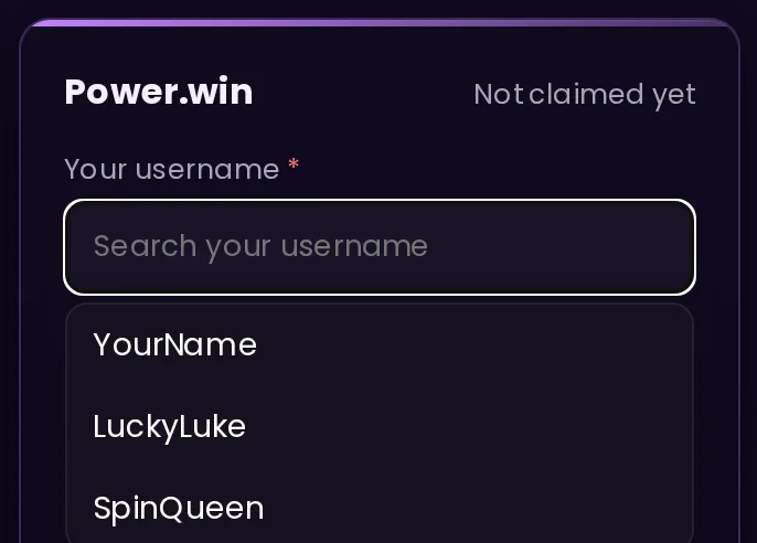 Picking your username from the casino leaderboard list on the Profile page